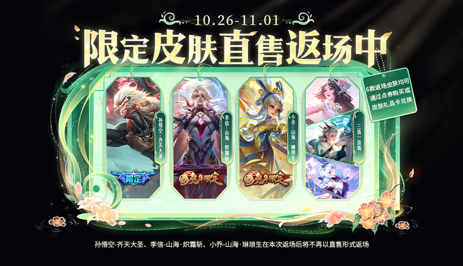王者荣耀周年庆返场限定皮肤有哪些 周年庆返场皮肤一览2024