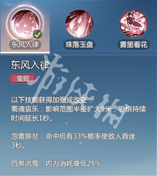剑侠情缘零云霓武学技能介绍