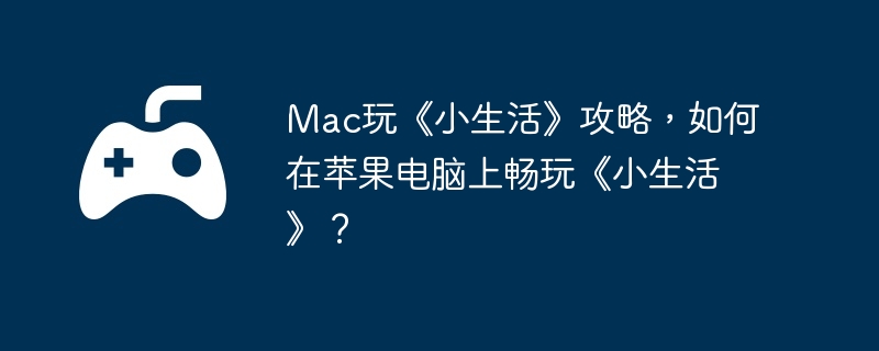 Mac玩《小生活》攻略，如何在苹果电脑上畅玩《小生活》？-秘境探险的实用策略