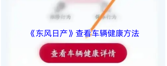 《东风日产》查看车辆健康方法