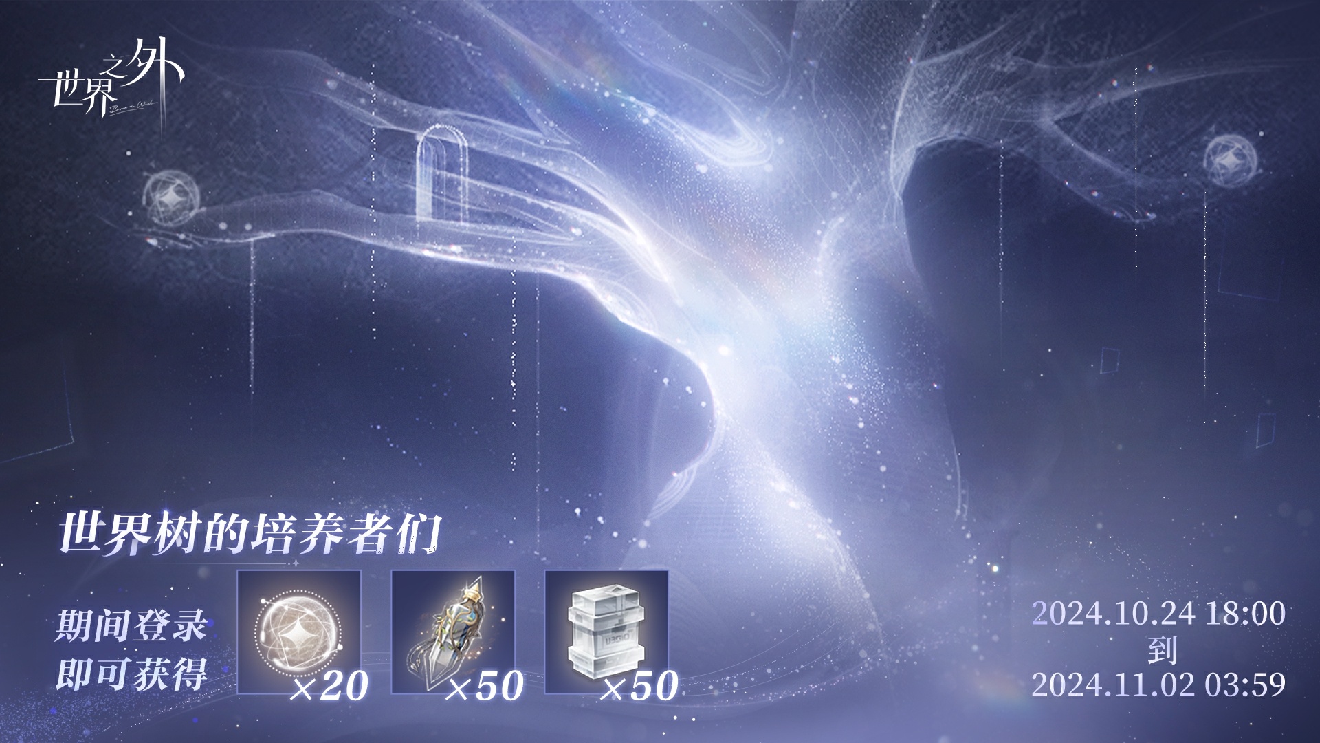 世界之外世界树培养回馈福利是什么 世界树培养回馈福利介绍